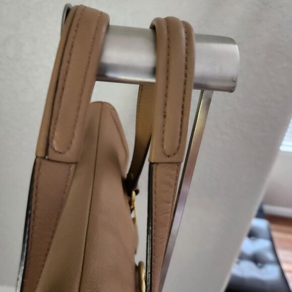 Euc Coach Campbell  All Tan Leather Satchel Handbag Purse - Picture 6 of 16